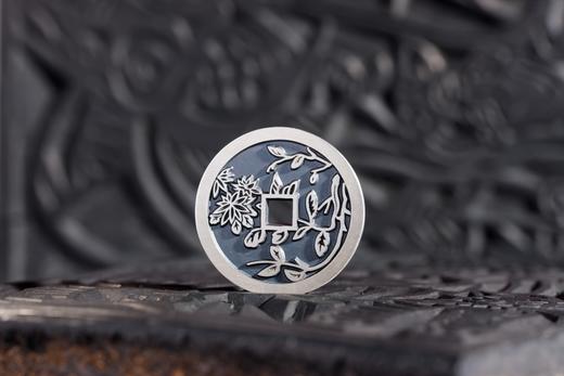 矩德泉坊 纯银手作  梅兰竹菊（菊花2.8厘米版）675 商品图3