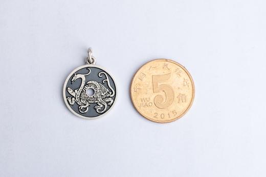 矩德泉坊 纯银手作    四灵挂坠（玄武1.7厘米版）679 商品图6