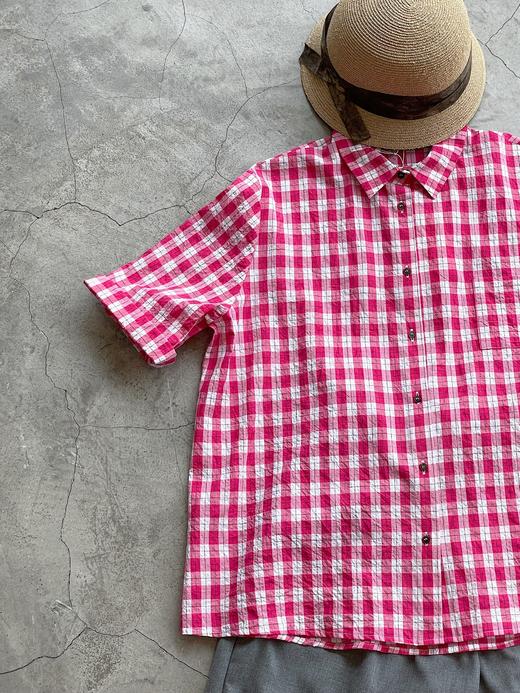 apuntob 短袖2色可选格纹衬衫 商品图13