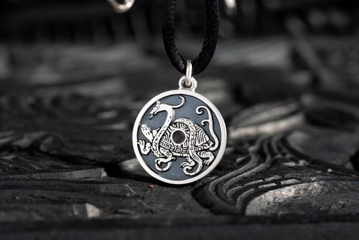 矩德泉坊 纯银手作    四灵挂坠（玄武1.7厘米版）679 商品图3