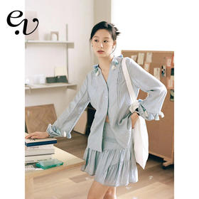Even Vintage |法式浪漫 原创流苏精zhi上衣设计感衬衫女半裙套装