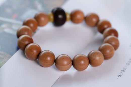 LSTX0028-1°印度老山檀祈护六字真言手串·1.2*15 商品图5