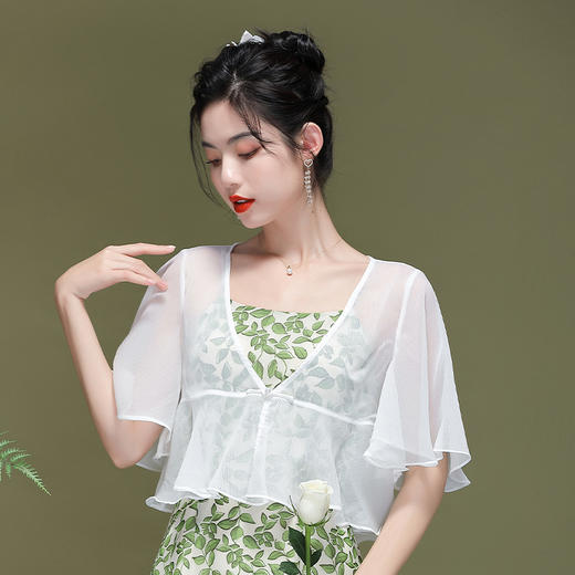 优雅清凉，女装披肩旗袍外搭吊带裙外搭OY-21096 商品图2