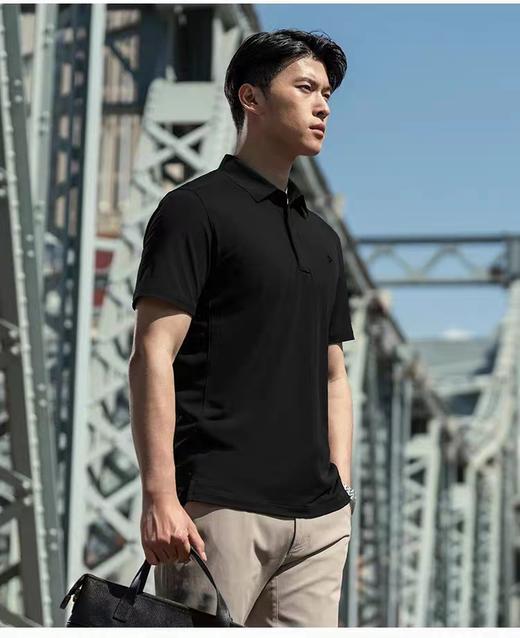 2023三代龙牙暗涛POLO衫短袖纯色翻领修身T恤户外透气休闲体恤 商品图3