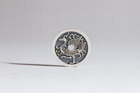 矩德泉坊 纯银手作   四灵挂坠（朱雀2.8厘米版）683