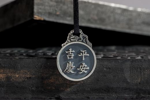 矩德泉坊 纯银手作   平安吉庆龙首挂花（2.8厘米版）666 商品图4