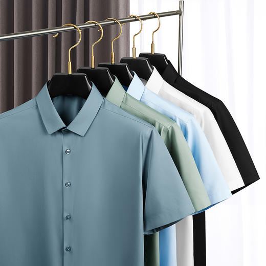 秒【DDP】大依优型大码三防短袖衬衫防水防油防污加肥加大大号衬衣上衣男士胖子休闲商务 商品图0