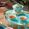 【国瓷·永丰源】夫人瓷西湖蓝陶瓷茶具套装15头功夫茶具 商品缩略图2