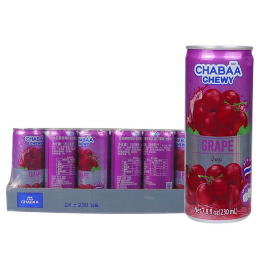 恰芭粒嚼红葡萄饮料230ml 商品图2