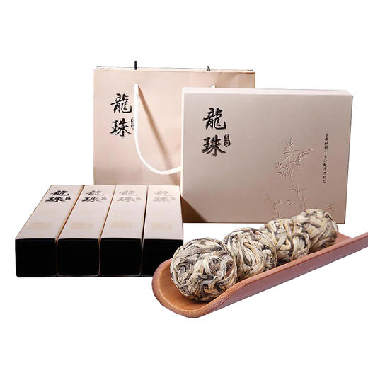 【礼品茶】吉顺号普洱茶银芽白毫龙珠普洱生茶24颗礼盒装200克/盒 商品图5
