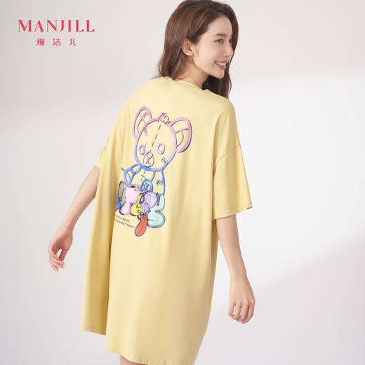 【商场同款】熳洁儿 夏季女士t恤款连衣裙家居服休闲可外穿23203202 商品图5