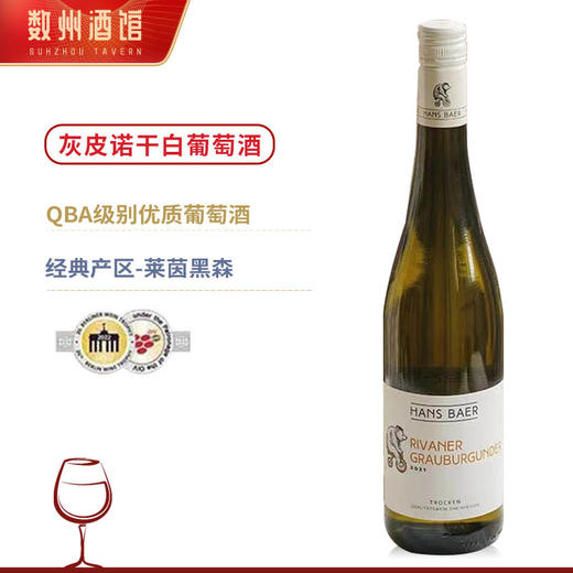 【德国QBA金奖葡萄酒】瀚斯小熊灰皮诺干白葡萄酒 德国莱茵黑森产区 11.5%vol 商品图7