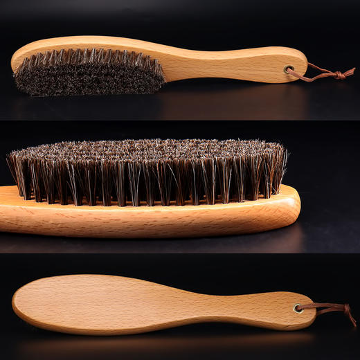 榉木长柄马毛刷清洁刷鞋刷抛光刷 商品图3