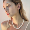OKBA60291欧美法式小众轻奢淡水珍珠锁骨925银镶钻扣项链 商品缩略图0