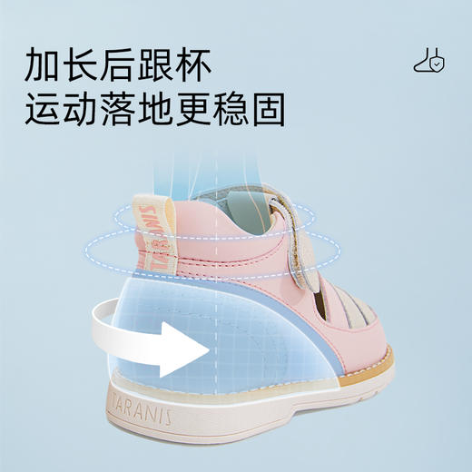 泰兰尼斯儿童凉鞋男女童足弓正姿内八字机能纠正平底足预防足外翻 T18X3B3497 商品图1