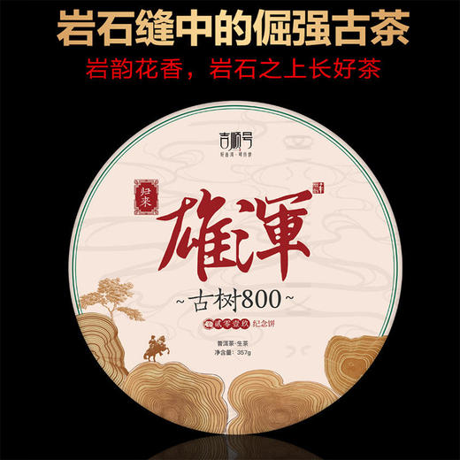 2019年春茶 归来系列-雄浑普洱生茶饼357克 商品图0