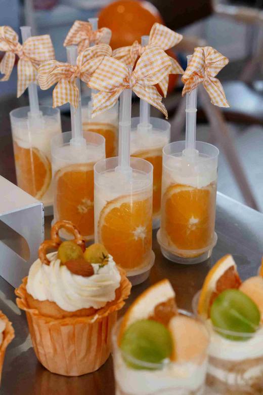 橙白系开业甜品台 商品图2