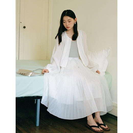 Even Vintage| 精致唯美 法式半透明面纱百褶蓬蓬裙半身裙女夏季 商品图3