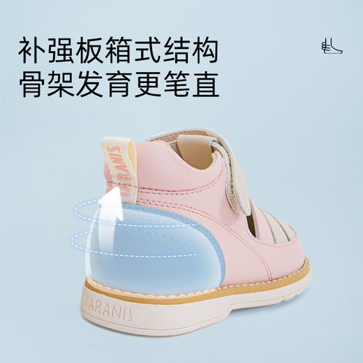 泰兰尼斯儿童凉鞋男女童足弓正姿内八字机能纠正平底足预防足外翻 T18X3B3497 商品图3