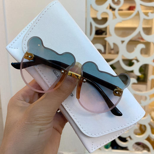 【儿童玩具眼镜卡通可爱变色太阳镜】新款韩版无框小脸猫眼墨镜，渐变色太阳镜百搭，适合各种脸型 商品图7