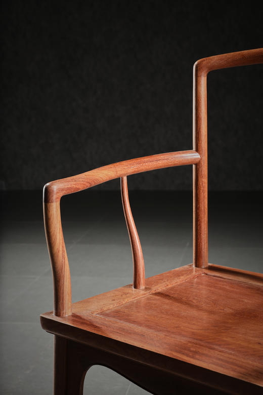 红桥红  家具严选  缅甸花梨（大果紫檀）【嘉木堂 矮靠背 南官帽椅】 商品图4