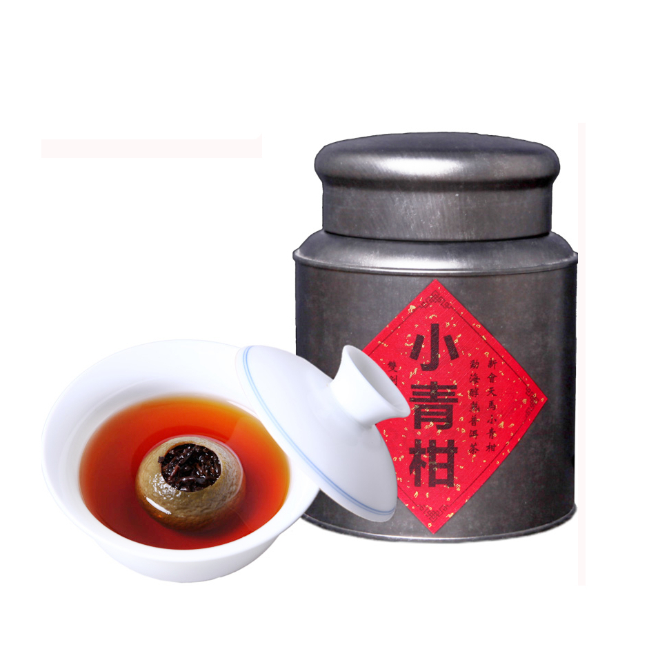 柑普茶-黑铁罐装小青柑250克-正宗新会小青柑普洱熟茶柑普茶