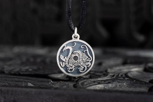 矩德泉坊 纯银手作    四灵挂坠（玄武1.7厘米版）679 商品图5