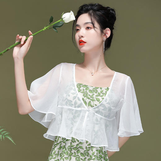 优雅清凉，女装披肩旗袍外搭吊带裙外搭OY-21096 商品图1