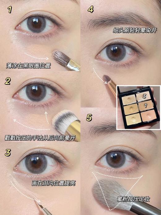 MAC魅可6色遮瑕盘Light遮盖斑点脸部泪沟黑眼圈痘印六色遮暇膏【CDF】 商品图7