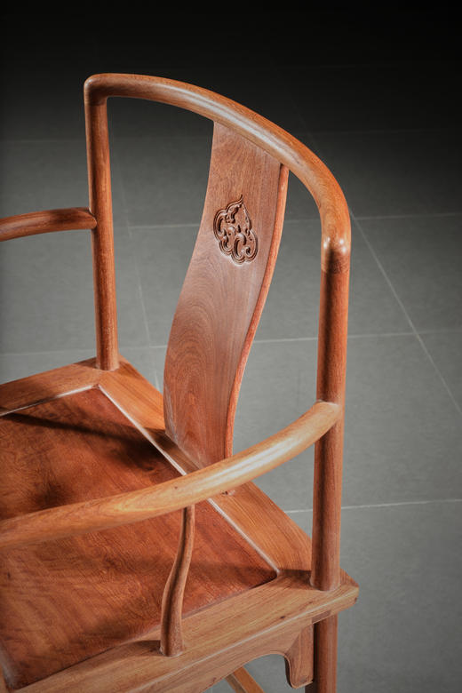 红桥红  家具严选  缅甸花梨（大果紫檀）【嘉木堂 矮靠背 南官帽椅】 商品图5
