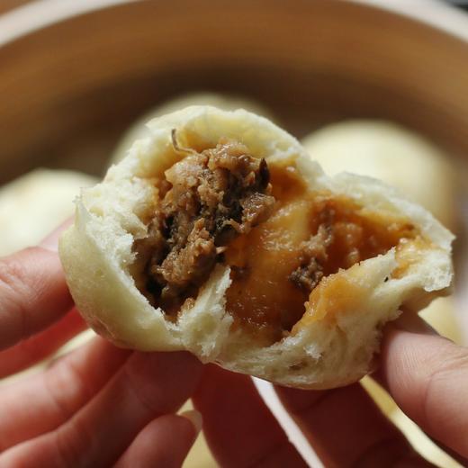 100多年历史的非遗嵊州小笼包 青菜包540克（约20个装）鲜肉和梅干菜肉包800g（约30个） 商品图2