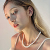 OKBA60291欧美法式小众轻奢淡水珍珠锁骨925银镶钻扣项链 商品缩略图1