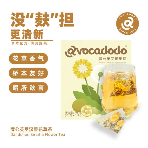 Avocadodo蒲公英罗汉果菊花金银茶润护甘甜祛嗓喉火牛油果果桥本 商品图3