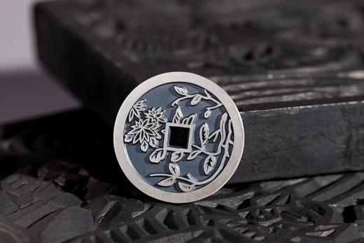 矩德泉坊 纯银手作  梅兰竹菊（菊花2.8厘米版）675 商品图6