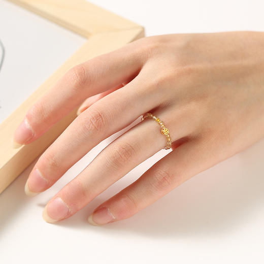 「数款可选」细2mm迷你S925银天然彩虹碧玺戒指戒子珍珠水晶质感祝福好运时尚饰品 商品图2