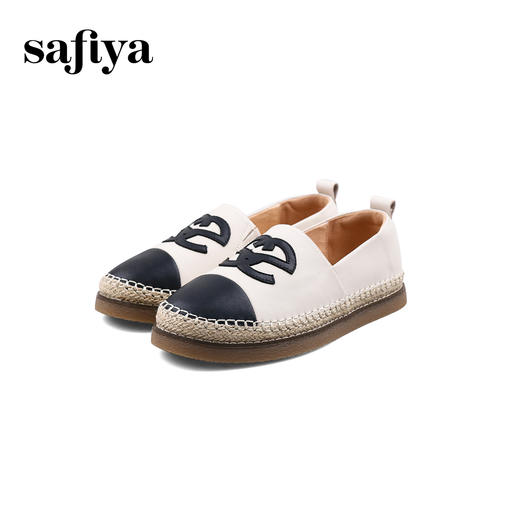 Safiya/索菲娅 2023秋季新品小香风浅口软底一脚蹬休闲平底渔夫鞋 SF33112424 商品图8