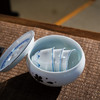 甜白青花银花朵9号水洗 陶瓷茶洗笔洗茶具配件茶道零配 商品缩略图1