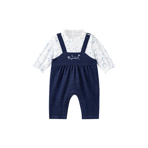 【商场同款】英氏新生儿连体爬服年春夏女宝宝仿牛仔哈衣 商品图4