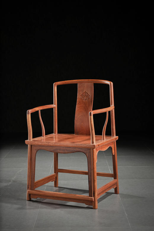 红桥红  家具严选  缅甸花梨（大果紫檀）【嘉木堂 矮靠背 南官帽椅】 商品图1