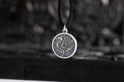 矩德泉坊 纯银手作    四灵挂坠（朱雀1.7厘米版）678 商品图3