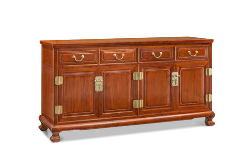 红桥红  家具严选  缅甸花梨（大果紫檀）【158 明式四抽屉 餐边柜】 商品图1