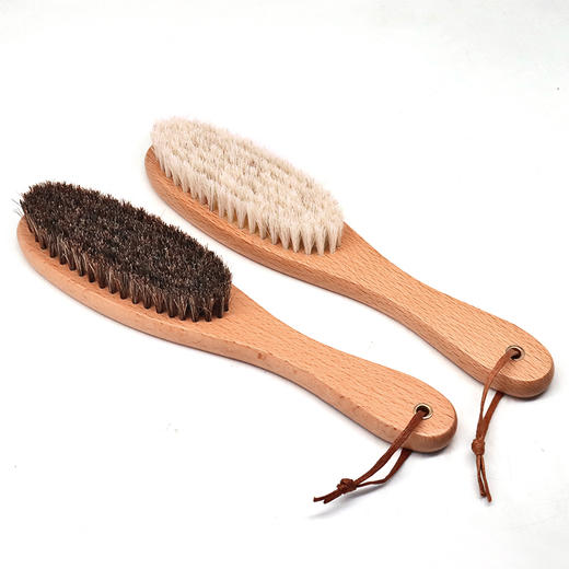 榉木长柄马毛刷清洁刷鞋刷抛光刷 商品图7
