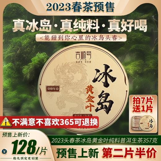 第2份半价！2023春茶 吉顺号冰岛普洱茶生古树茶黄金叶357克 商品图7