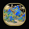 【现货】中国十大名画系列-千里江山图立体浮雕彩色荧光纪念章（10枚） 商品缩略图3