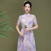 夏季新款，时尚优雅改良年轻玻璃纱旗袍连衣裙OY-230269 商品缩略图1