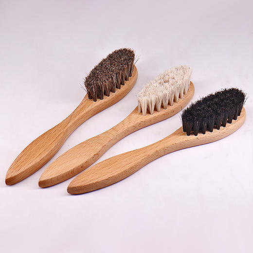 榉木马毛刷手柄刷清洁刷鞋刷上油打蜡刷 商品图0