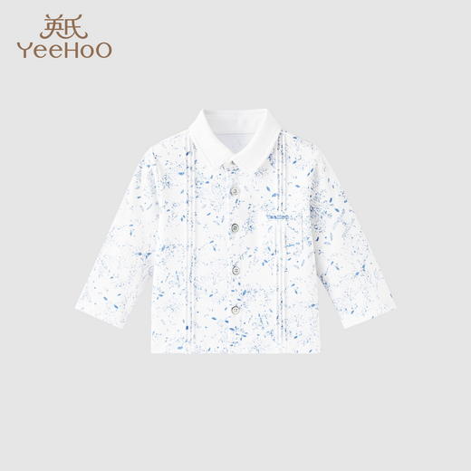 【商场同款】英氏官方旗舰店儿童衬衣春夏男宝宝休闲长袖衬衣 商品图0