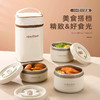 不锈钢三层保温饭盒米色 商品缩略图1
