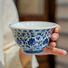 景德镇抱翁堂 青花缠枝莲压手杯  大容量茶杯 茶碗 手绘品茗杯 商品缩略图2