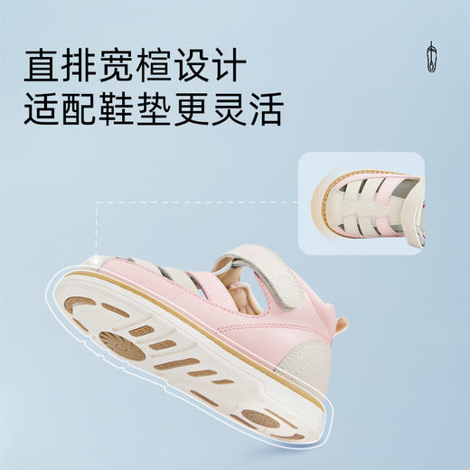 泰兰尼斯儿童凉鞋男女童足弓正姿内八字机能纠正平底足预防足外翻 T18X3B3497 商品图4